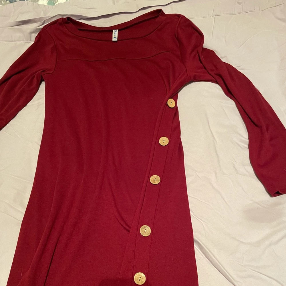 Red long sleeve winter/fall dress